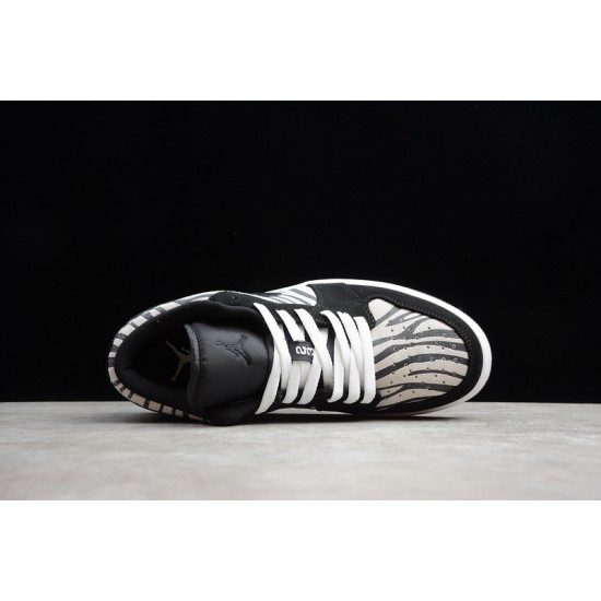 Jordan 1 Retro Low Zebra 553560057 Basketball Shoes Unisex