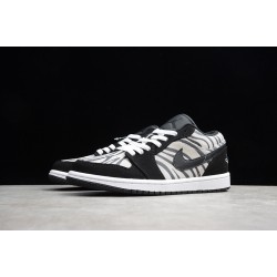 Jordan 1 Retro Low Zebra 553560057 Basketball Shoes Unisex