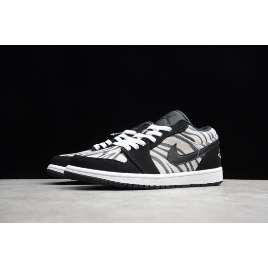 Jordan 1 Retro Low Zebra 553560057 Basketball Shoes Unisex