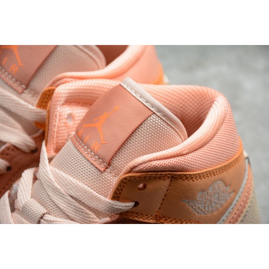 Jordan 1 Retro Mid Apricot DH4270-800 Basketball Shoes