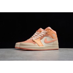 Jordan 1 Retro Mid Apricot DH4270-800 Basketball Shoes