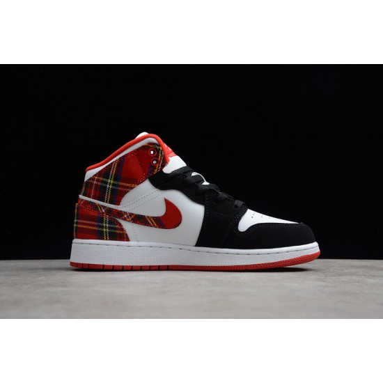 Jordan 1 Retro Mid Bad Santa 554725-607 Basketball Shoes