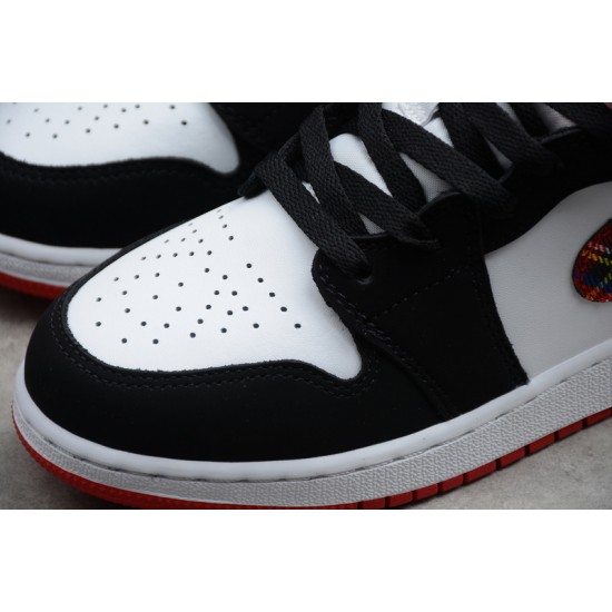 Jordan 1 Retro Mid Bad Santa 554725-607 Basketball Shoes