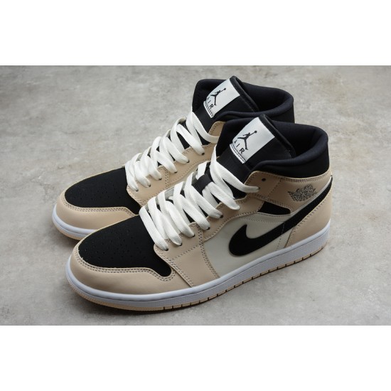 Jordan 1 Retro Mid Barely Orange BQ6472-800 Basketball Shoes