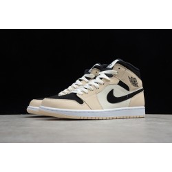 Jordan 1 Retro Mid Barely Orange BQ6472-800 Basketball Shoes