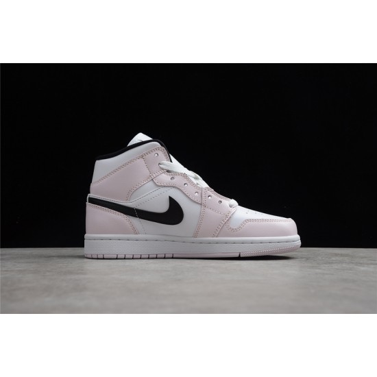 Jordan 1 Retro Mid Barely Rose BQ6472-500 Basketball Shoes