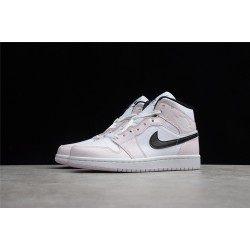 Jordan 1 Retro Mid Barely Rose BQ6472-500 Basketball Shoes