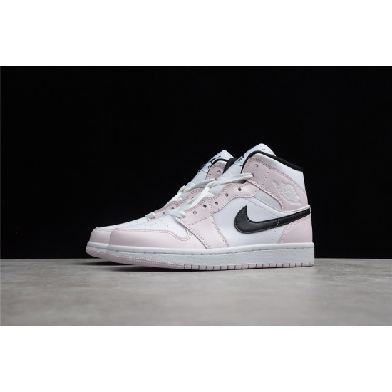 Jordan 1 Retro Mid Barely Rose BQ6472-500 Basketball Shoes