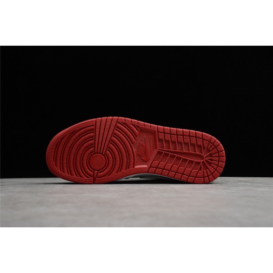 Jordan 1 Retro Mid Black Gym Red 554724-122 Basketball Shoes