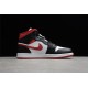Jordan 1 Retro Mid Black Gym Red 554724-122 Basketball Shoes