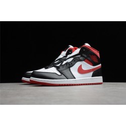 Jordan 1 Retro Mid Black Gym Red 554724-122 Basketball Shoes