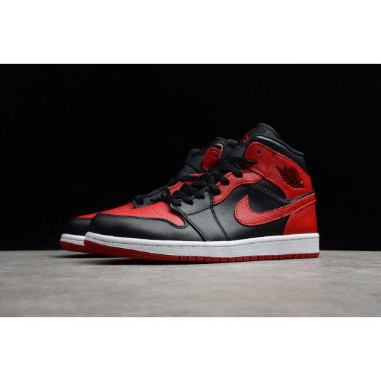 Jordan 1 Retro Mid Bred DA4666-001 Basketball Shoes