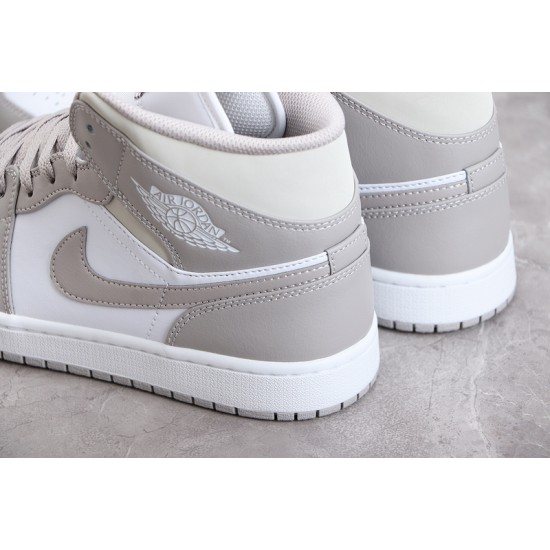 Jordan 1 Retro Mid College Grey 554724-082 Basketball Shoes