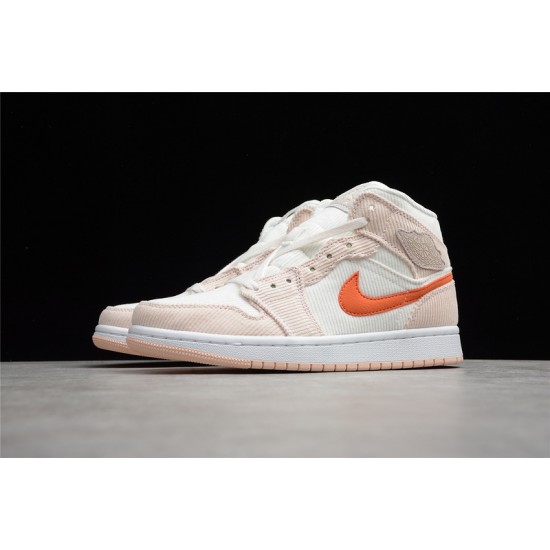 Jordan 1 Retro Mid Corduroy DA8009-108 Basketball Shoes