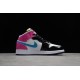 Jordan 1 Retro Mid Cyber Active Fuchsia CZ9835-100 Basketball Shoes