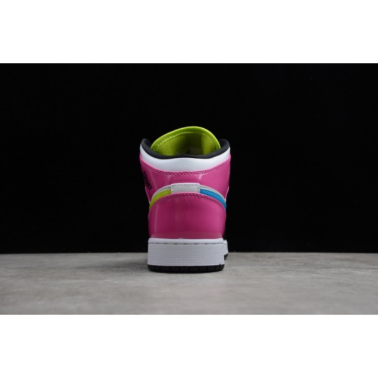 Jordan 1 Retro Mid Cyber Active Fuchsia CZ9835-100 Basketball Shoes