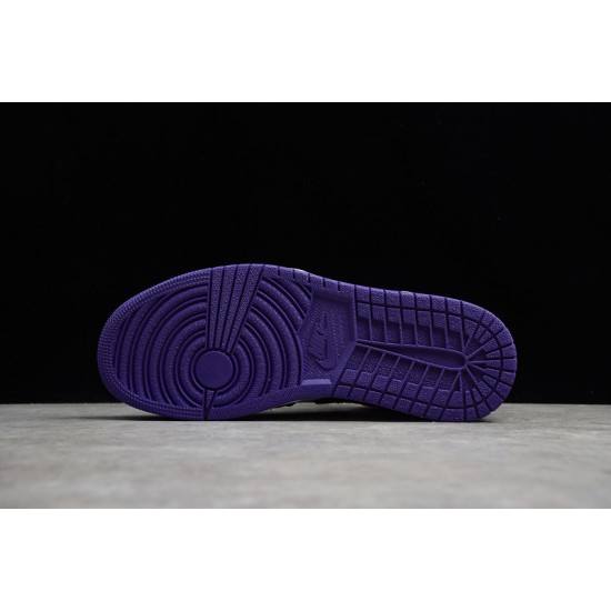 Jordan 1 Retro Mid Dark Concord 554725-051 Basketball Shoes