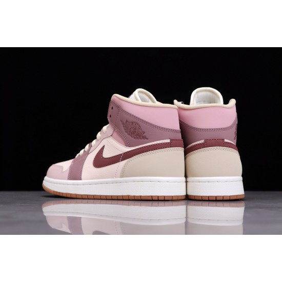 Jordan 1 Retro Mid Dark Pony Smoky Mauve DO7440-821 Basketball Shoes