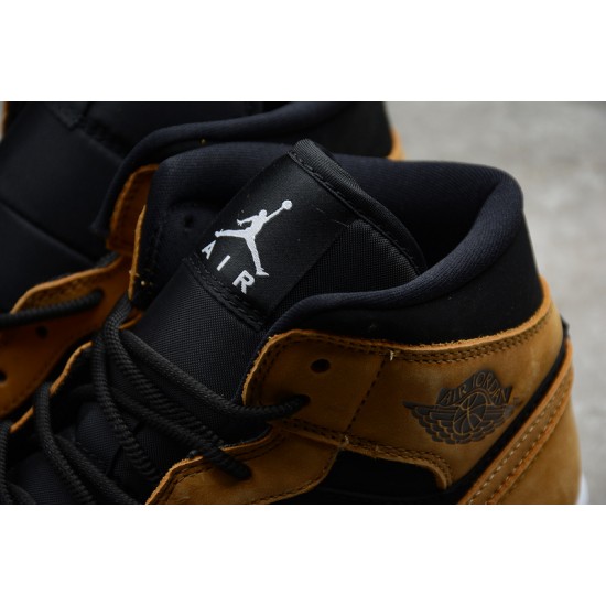 Jordan 1 Retro Mid Desert Ochre DB5453-700 Basketball Shoes
