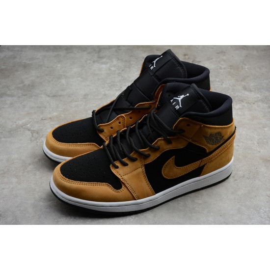 Jordan 1 Retro Mid Desert Ochre DB5453-700 Basketball Shoes