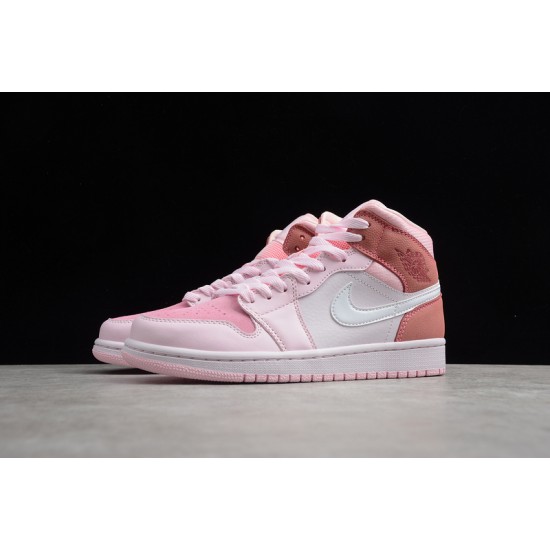 Jordan 1 Retro Mid Digital Pink CW5379-600 Basketball Shoes