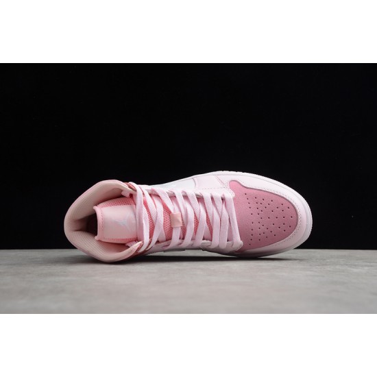 Jordan 1 Retro Mid Digital Pink CW5379-600 Basketball Shoes