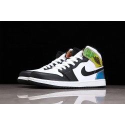 Jordan 1 Retro Mid Dutch Green 3D DM7802-100 Basketball Shoes