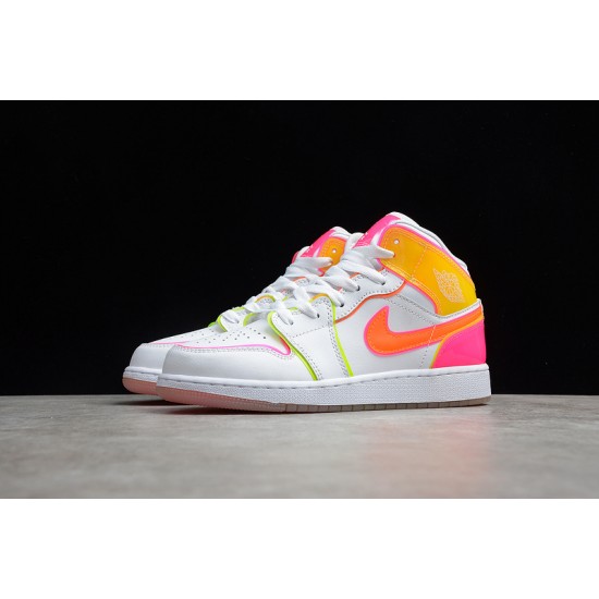 Jordan 1 Retro Mid Edge Glow CV4610-100 Basketball Shoes
