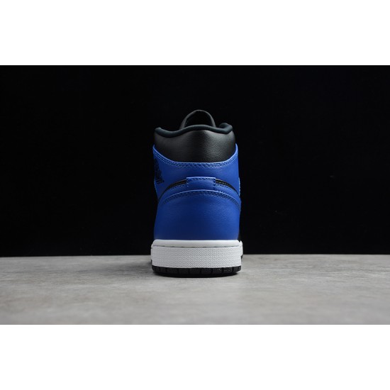 Jordan 1 Retro Mid Hyper Royal 554724-077 Basketball Shoes