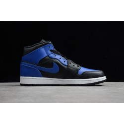 Jordan 1 Retro Mid Hyper Royal 554724-077 Basketball Shoes