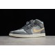 Jordan 1 Retro Mid Iron Grey Onyx BQ6472-020 Basketball Shoes