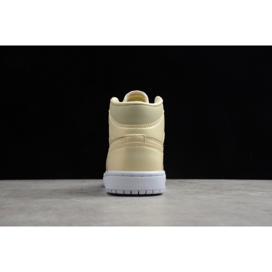 Jordan 1 Retro Mid Lemon Yellow CK6587-200 Basketball Shoes