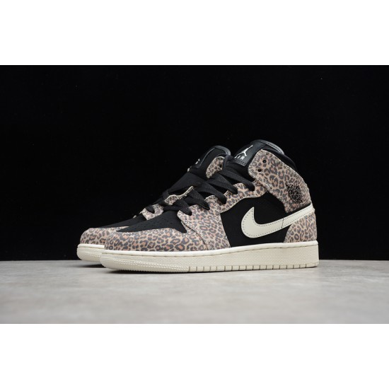 Jordan 1 Retro Mid Leopard BQ6931-021 Basketball Shoes