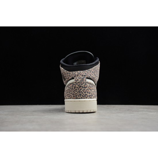 Jordan 1 Retro Mid Leopard BQ6931-021 Basketball Shoes