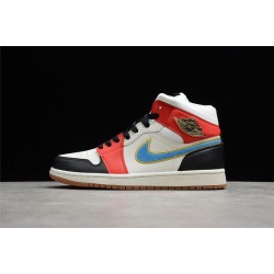 Jordan 1 Retro Mid Let(Her)Man DC1426-100 Basketball Shoes