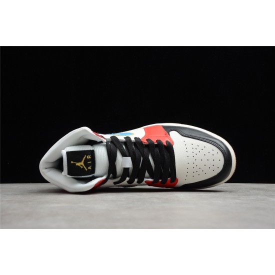 Jordan 1 Retro Mid Let(Her)Man DC1426-100 Basketball Shoes