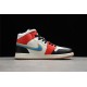 Jordan 1 Retro Mid Let(Her)Man DC1426-100 Basketball Shoes