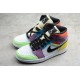 Jordan 1 Retro Mid Lightbulb CW1140-100 Basketball Shoes
