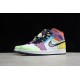 Jordan 1 Retro Mid Lightbulb CW1140-100 Basketball Shoes