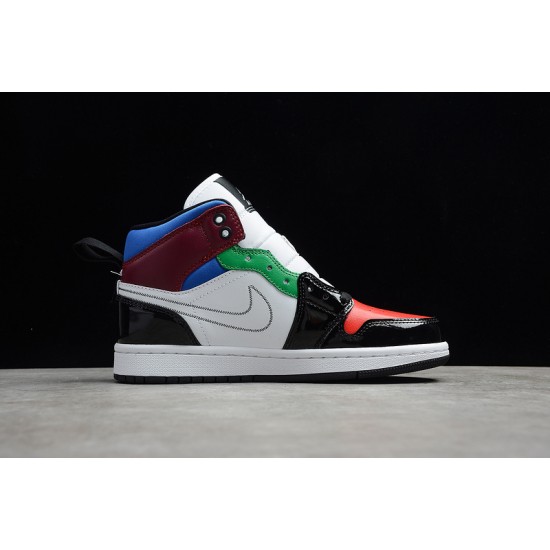 Jordan 1 Retro Mid Multi-Color DB5454-001 Basketball Shoes