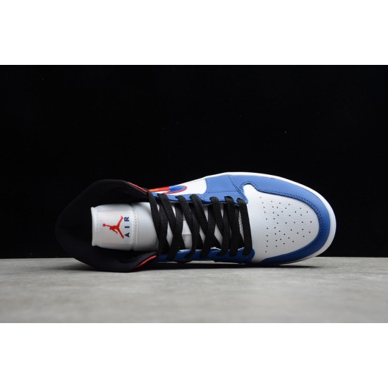 Jordan 1 Retro Mid Multicolored Swoosh 852542-146 Basketball Shoes