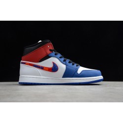 Jordan 1 Retro Mid Multicolored Swoosh 852542-146 Basketball Shoes