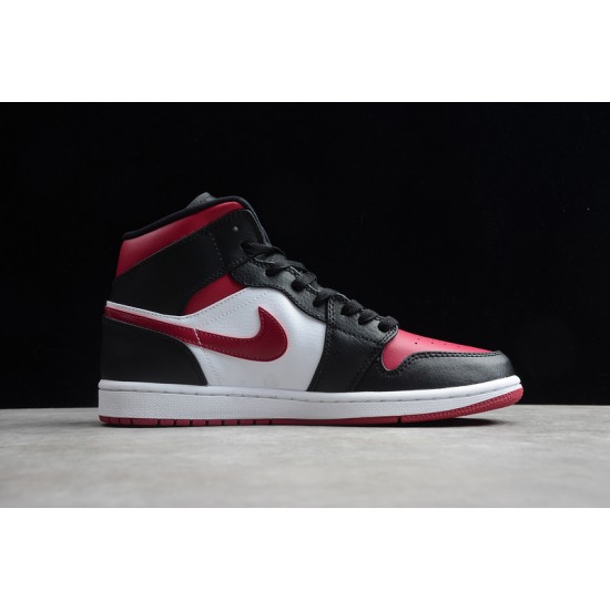 Jordan 1 Retro Mid Noble Red 554724-066 Basketball Shoes