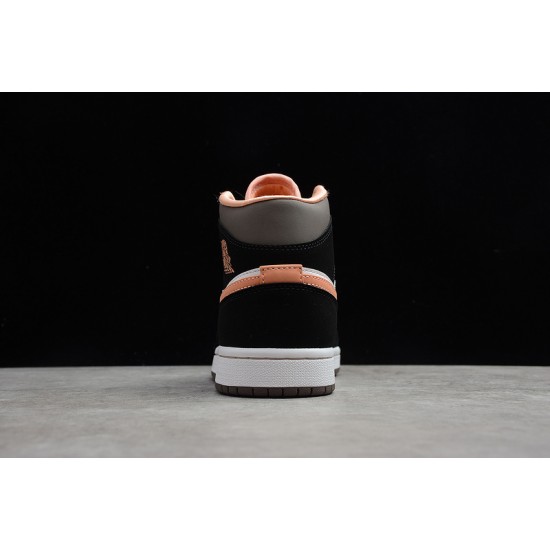 Jordan 1 Retro Mid Peach Mocha DH0210-100 Basketball Shoes Pink .jpg