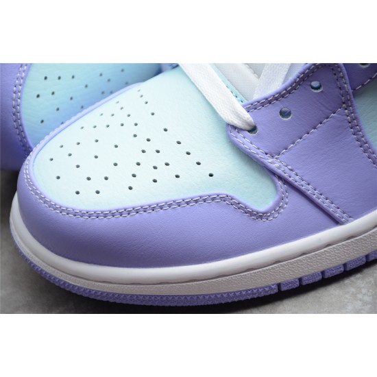 Jordan 1 Retro Mid Purple Pulse 554724-500 Basketball Shoes