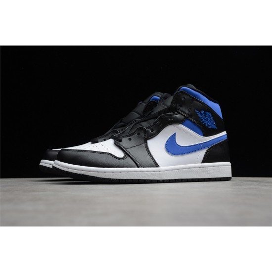 Jordan 1 Retro Mid Racer Blue 554724-140 Basketball Shoes