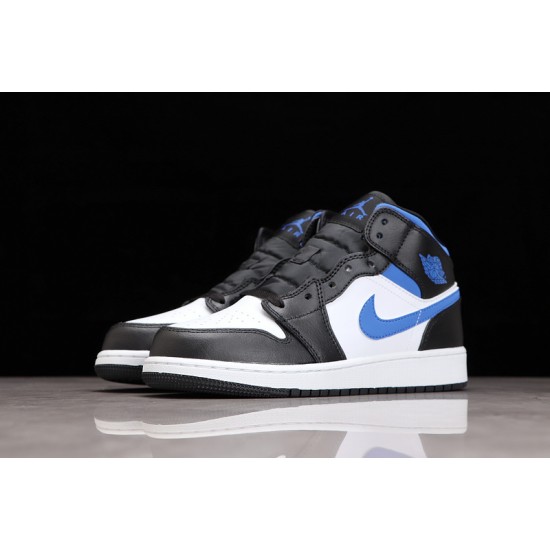 Jordan 1 Retro Mid Racer Blue 554725-140 Basketball Shoes