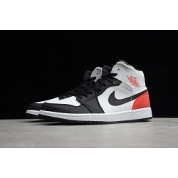 Jordan 1 Retro Mid Red Black Toe 852542-100 Basketball Shoes