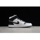 Jordan 1 Retro Mid Reverse Black Toe BQ6472-101 Basketball Shoes