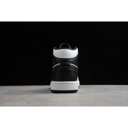 Jordan 1 Retro Mid Reverse Black Toe BQ6472-101 Basketball Shoes